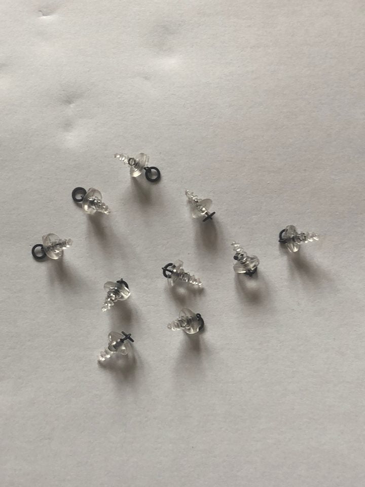Plastic bait screw with micro ring swivel